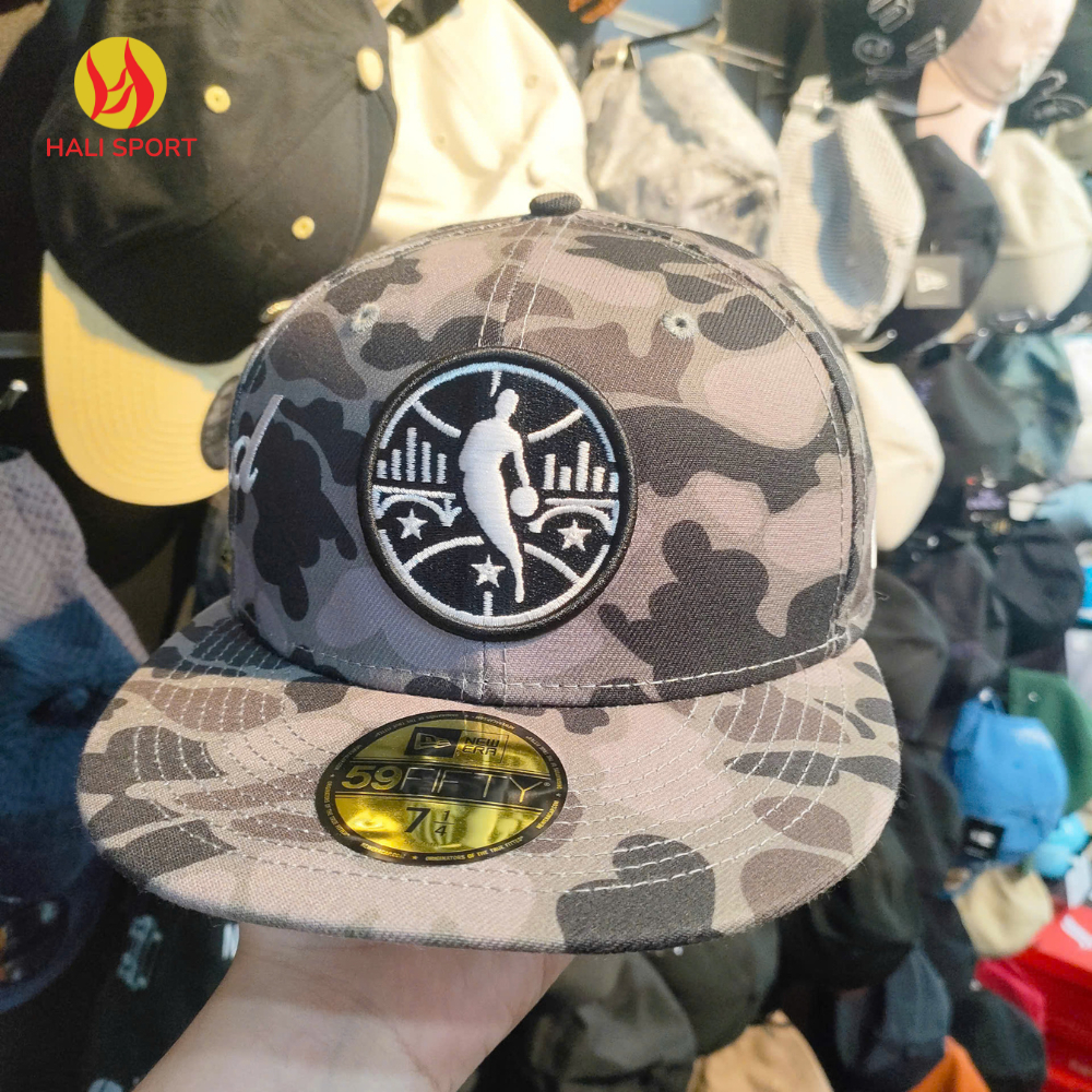 Mũ snapback bít đuôi New Era chính hãng, Nón bóng rổ Cleveland NBA All Star Game cực chất màu Camo