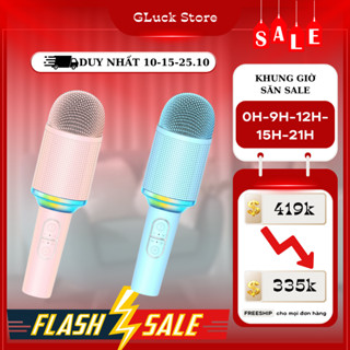 Mic Karaoke Kiêm Loa Bluetooth Không Dây Cao Cấp Micro Hát Karaoke Mini Không Dây Cầm Tay Nâng Giọng