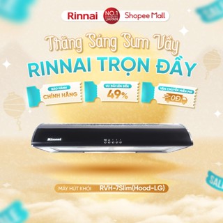 Máy hút mùi 70cm Rinnai RVH-7Slim(Hood-LG) than hoạt tính và ống thoát 380W