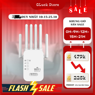 Bộ Kích Sóng Wifi 6 Râu Xuyên Tường Cực Mạnh Tăng Sóng Wifi Tốc Độ 1800Mbps Sử Dụng Siêu Mượt