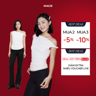 Áo kiểu Macie form trễ vai cách điệu xoắn vai chất thun mềm maị phong cách nữ tính - MC04
