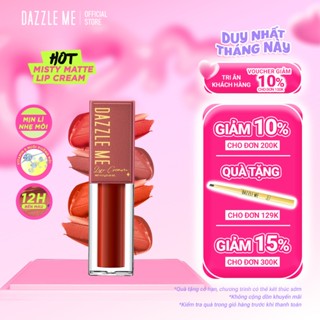 Son Kem Lì Siêu Mịn Kháng Nước Lâu Trôi Và Không Làm Khô Môi DAZZLE ME Mousse Lip Cream 4.5g