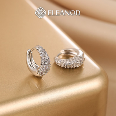 Bông tai nữ chuôi bạc 925 Eleanor Accessories đính đá phụ kiện trang sức khuyên tai 10580