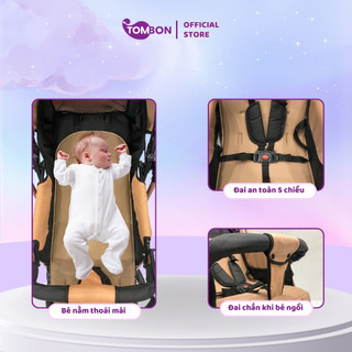 Xe đẩy 2 chiều HT 105 khung vàng đồng, thiết kế đẩy 2 chiều, 3 tư thế ngồi, ngả, nằm cho bé từ sơ sinh