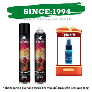  GÔM AKUMA | Gôm định hình và giữ nếp tóc AKUMA Hair Spray 390ml - Chính Hãng 