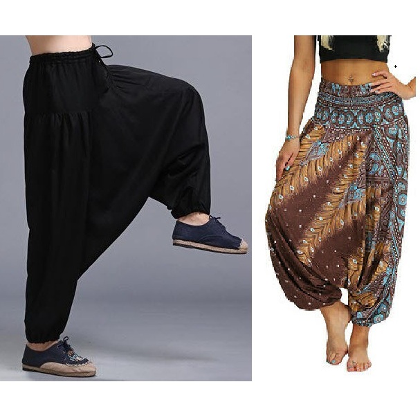 Quần Harem đáy thụng, quần tập yoga, quần alibaba đáy xệ