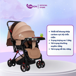 Xe đẩy 2 chiều HT 105 khung đen, thiết kế đẩy 2 chiều, 3 tư thế ngồi, ngả, nằm cho bé từ sơ sinh