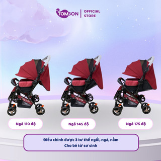 Xe đẩy 2 chiều HT 105 khung đen, thiết kế đẩy 2 chiều, 3 tư thế ngồi, ngả, nằm cho bé từ sơ sinh