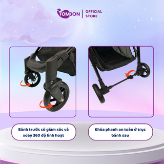 Xe đẩy 2 chiều 3 tư thế FUNNIO KM688 dùng cho bé từ sơ sinh, gấp lại nhỏ gọn để được trước xe máy ga