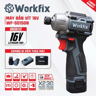  Máy Bắn Vít Pin Workfix WF-SD150N Lực Siết 150Nm 3 Tốc Độ Không Chổi Than Pin 4Cell Chính Hãng 