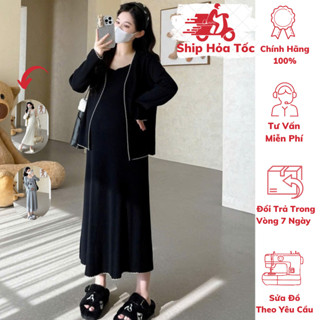    GIÁ MỞ BÁN     40kg - 75kg   Set Đầm + Áo Khoác Len Mềm Suông  Form Dễ Mặc  Chất Len Dày Đẹp MCN 