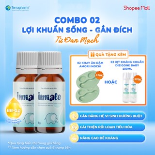 [Bộ đôi] Men vi sinh IMIALE cải thiện tiêu hóa, biếng ăn, tăng đề kháng từ Đan Mạch - 2 lọ x 8ml