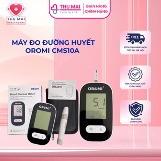 Máy đo đường huyết Oromi CMS10A kèm 50 Que thử + 50 Kim lấy máu - Bảo hành trọn đời