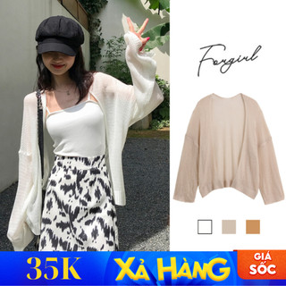  Áo khoác len cardigan mỏng Forgirl lưới dệt kim quyến rũ FG063 