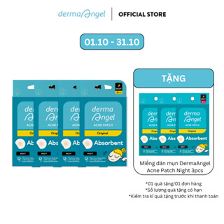 Combo 4 Miếng Dán Mụn Derma Angel (Không Tiệt Trùng) - Derma Angel Acne Patch Night 12