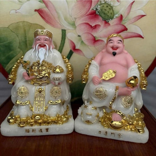 bộ tượng thần tài thổ địa đá thờ cúng