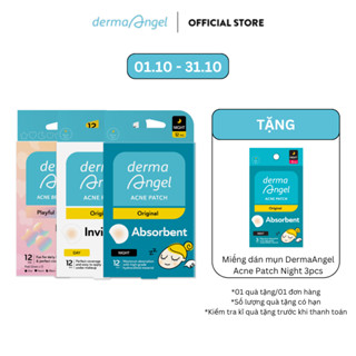 Combo 3 Miếng Dán Mụn Derma Angel Beauty Patch 12 - Perfect Coverage + Day 12 + Night 12