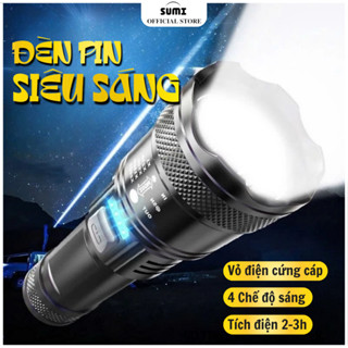 Đèn Pin Sumi Siêu Sáng Cầm Tay Nhỏ Gọn Tiện Lợi Có Màn Hình Led Hiển Thị Pin
