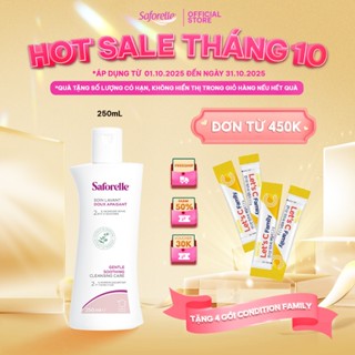 Dung dịch vệ sinh phụ nữ Saforelle Gentle Cleansing Care cao cấp thành phần tự nhiên làm sạch dịu nhẹ 250ml