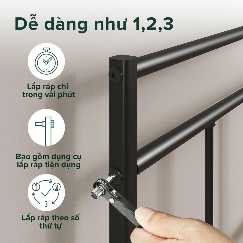 Giường Zinus Kim Loại Mira - Đệm khung giường | BigBuy360 - bigbuy360.vn