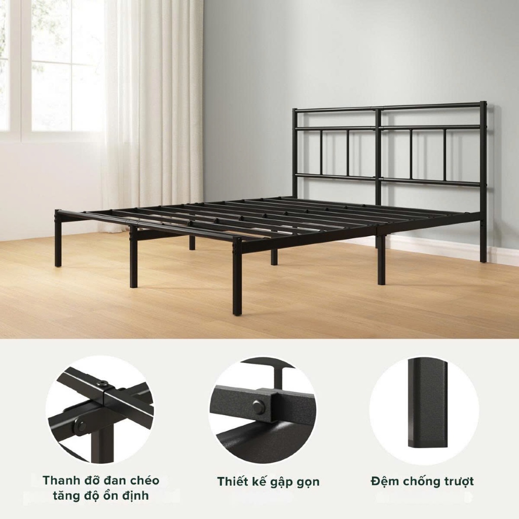 Giường Zinus Kim Loại Mira - Đệm khung giường | BigBuy360 - bigbuy360.vn