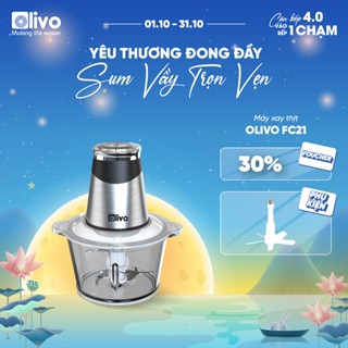 Máy Xay Thịt Đa Năng OLIVO FC21 2.1L - Cối Thủy Tinh Cao Cấp - Công Suất 500W - Xay Cua, Xay Mọc,..