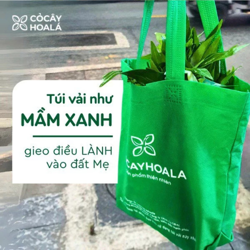 Túi Vải Tái Chế - CỎ CÂY HOA LÁ - Thân Thiện Môi Trường,Sử Dụng Nhiều Lần - Ha Chi JSC