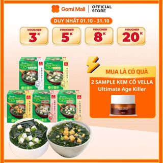 Combo 5 Hộp 50 gói Canh Rong Biển Ăn Liền Asuzac Đậu Hũ, Tôm, Thịt Bò, Hến, Miso Bổ Dưỡng, Tiện Lợi Gomi Store