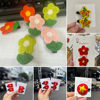 Kẹp Tóc Hottrend Hình Đèn Ngôi Sao ,  Nón Lá ,  Lá Cờ, Trái Tim, Bông Hoa