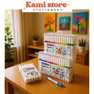 (giá sỉ) Bộ 12-36-80 màu acrylic Marker 9053A màu chuẩn, vẽ trên mọi chất liệu-M01