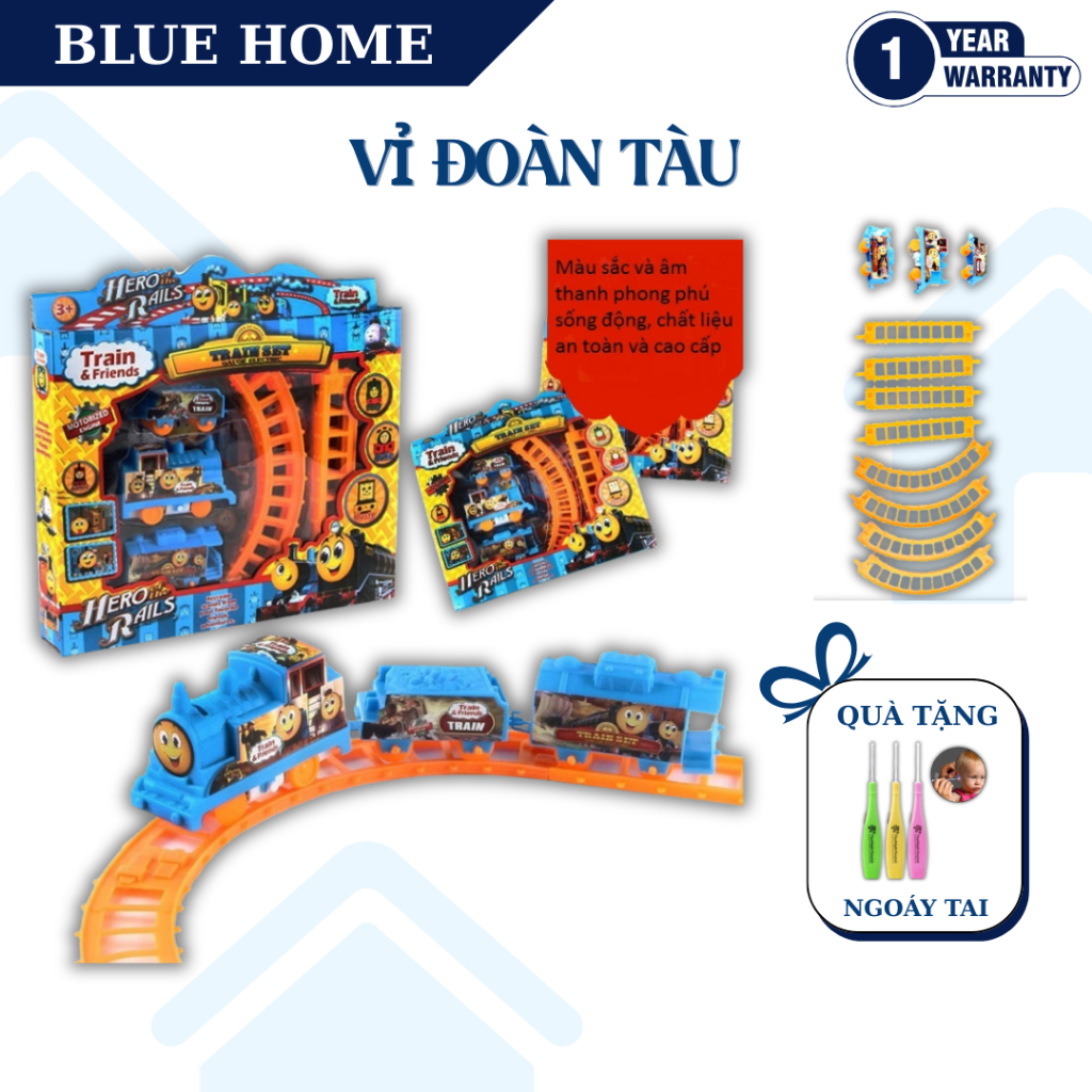 ĐỒ CHƠI ĐOÀN TÀU XE LỬA THOMAS CHẠY PIN CHO BÉ VUI CHƠI