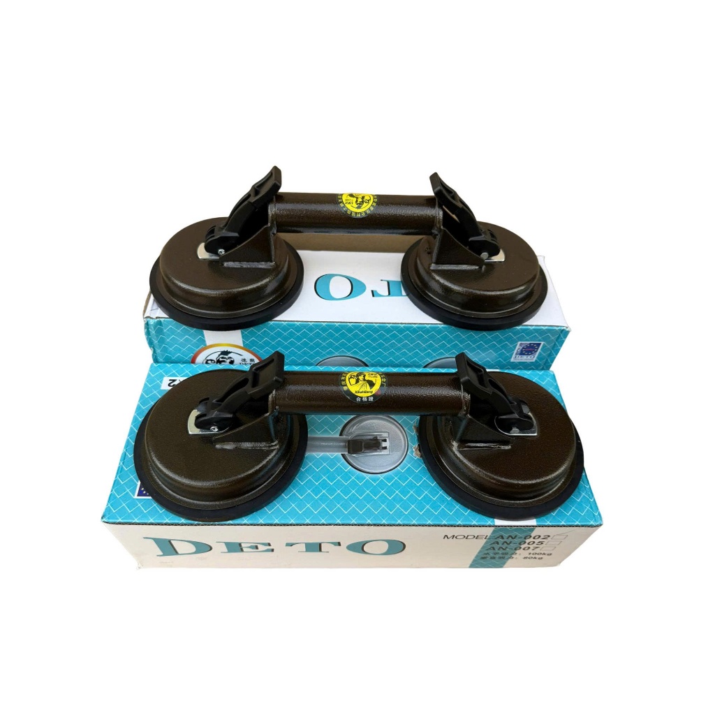 Combo 2 Hít kính, hút gạch cầm tay 2 chấu DETO Tay Xanh