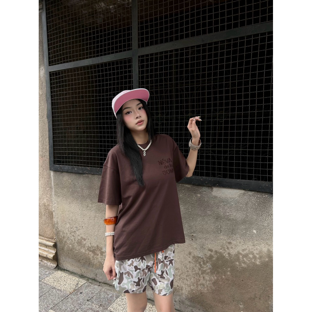 Áo Thun Boxy Néva dela Some Thêu Nổi Cotton 250gsm Local Brand NEVASOME Tay Lỡ Form Boxy Rộng Nam Nữ | BigBuy360 - bigbuy360.vn