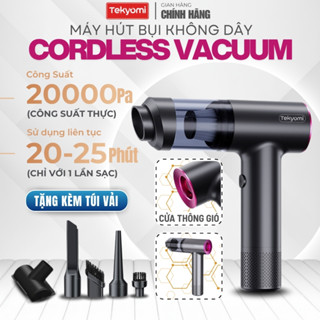 Máy Hút Bụi Cầm Tay Mini TEKYOMI EG-122 – Công Suất 200W, Lực Hút 20.000Pa, Pin 5000mAh, 4in1 Hút/Thổi/Bơm/Chân Không