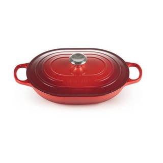 Nồi chảo gang Le Creuset Brater Oblong 31cm đỏ