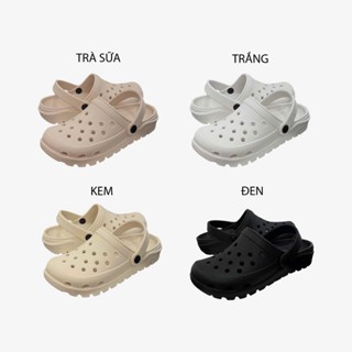 Dép Sục Clog unisex nam nữ đế chống trượt êm ái dễ mang