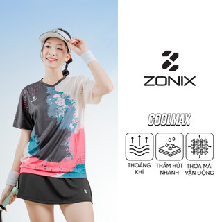  Áo thun Pickleball Nữ  Áo phông thể thao coolmax mềm mịn mát thoáng khí Zonix - ZTW09014 