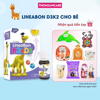Vitamin K2 D3 MK7 cho bé Lineabon tím 10ml giúp tăng hấp thu canxi, ăn ngon ngủ tốt, cao lớn, giảm còi xương