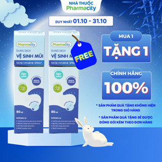 Dung dịch Pharmacity vệ sinh mũi Nose Hygiene Spray (80ml)