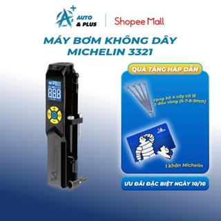 Michelin - Máy bơm ô tô Michelin 3321 tự động ngắt đo áp suất lốp đèn led - 3321 - Auto&Plus