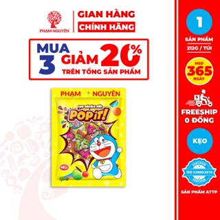 [MUA 3 GIẢM 20%] Kẹo socola sữa Popit Doraemon 212gr | Socola | Đồ ăn vặt