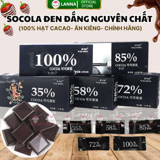   HỘP 24 VIÊN  Socola Đen Nguyên Chất YIKANONG 100% – Không Đường Đắng Ăn Kiêng & Giảm Cân 