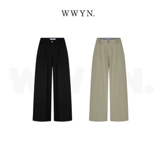  Quần dài baggy WWYNSTU chất liệu vải tây dày dặn đứng form ống rộng 