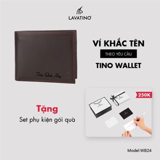 (Có Khắc Tên) Ví Da Nam Cao Cấp Da Bò Pullup Dáng Ngang Đứng Đựng Giấy Tờ Cũ Thương Hiệu Lavatino 24