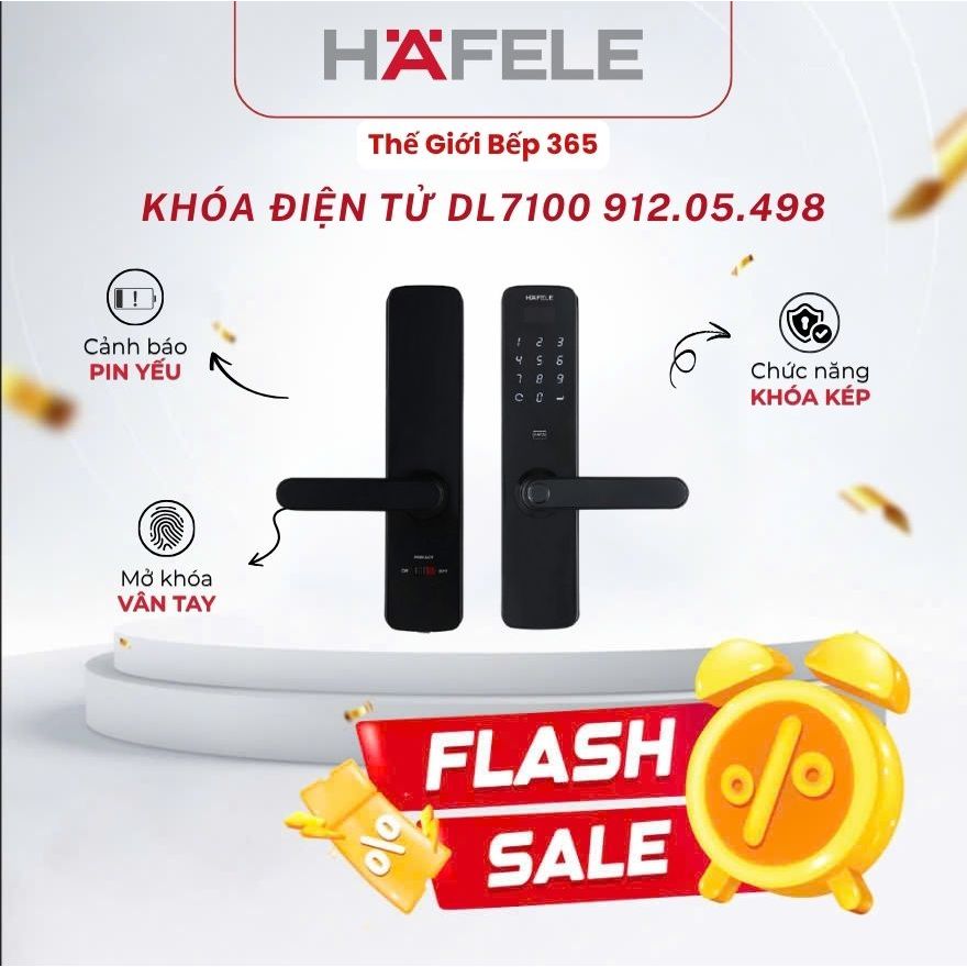 Khóa điện tử Hafele DL7100 912.05.498 - Thiết Kế Sang Trọng, Bảo Mật Cao