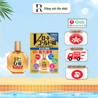  Nước nhỏ mắt Rohto Gold 40 Mild Bổ sung dưỡng chất cho Mắt dành cho dân văn phòng – 20Ml Nội Địa Nhật Bản 