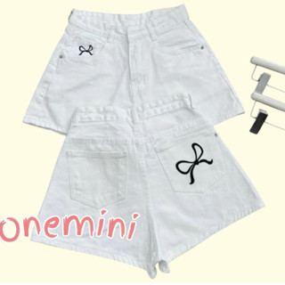 Quần short đùi jean kaki thêu 1 NƠ 💋💋, Quần Short Jean Nữ BigSize Thêu Nơ Túi Sau, Lưng Cao Trên Rốn, Co Dãn Mạnh