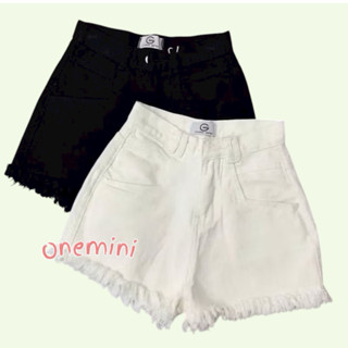 QUẦN KAKI RÁCH TUA RUA LAI, Quần đùi nữ cạp lưng cao chất vải Kaki dày dặn