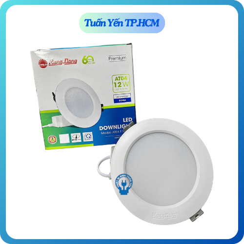 Đèn led âm trần Downlight AT04 12W lỗ 110 - 10W lỗ 90 ánh sáng trắng