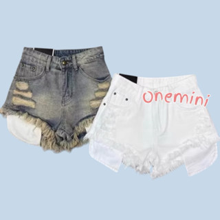 Quần shost jean nữ rách xước lộ túi, Quần short Jeans viền rách, Quần shorts nữ cạp cao phong cách Hàn Quốc tôn dáng